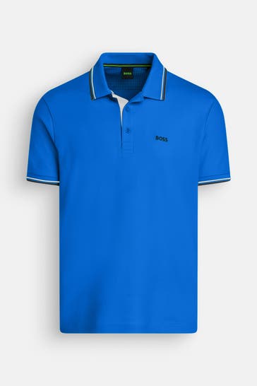 BOSS GREEN Polo-Shirt 'Paddy' blau