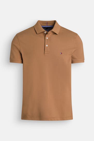 TOMMY HILFIGER Polo-Shirt hellbraun