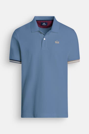 LA MARTINA Polo-Shirt rauchblau