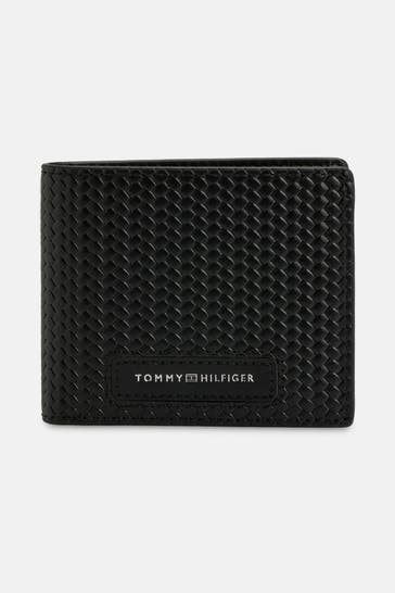 TOMMY HILFIGER Ledergeldbörse schwarz