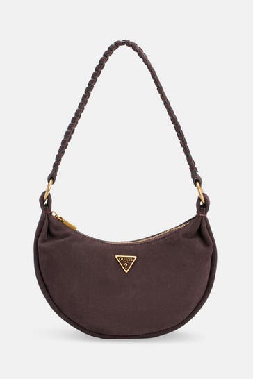 GUESS Schultertasche 'Amita' dunkelbraun