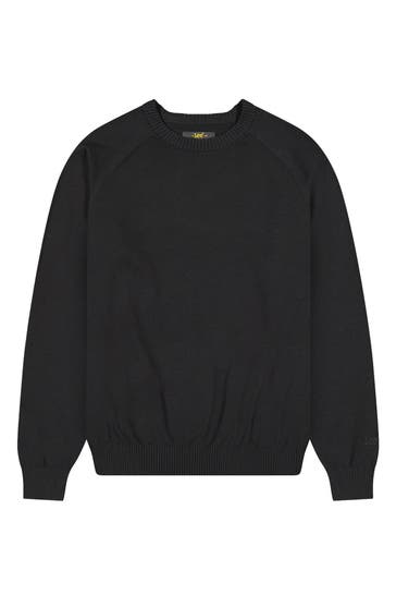 LEE Strickpullover 'Raglan' schwarz
