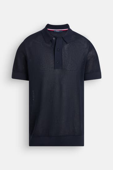 HECHTER Paris Strick-Polo schwarzblau