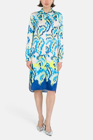 COMMA, Blusen-Kleid gemustert