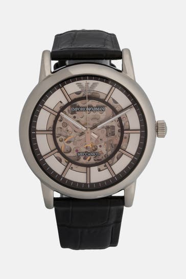 EMPORIO ARMANI Armbanduhr silber-schwarz