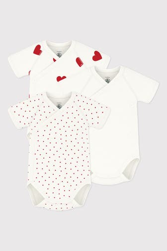 PETIT BATEAU 3er- Pack Bodies weiß