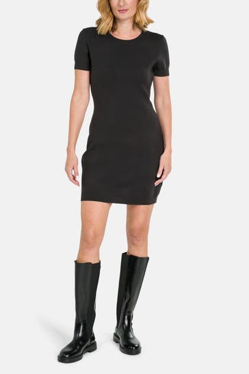 CALVIN KLEIN Strickkleid schwarz