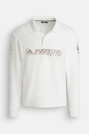 LA MARTINA Langarm-Polo ecru