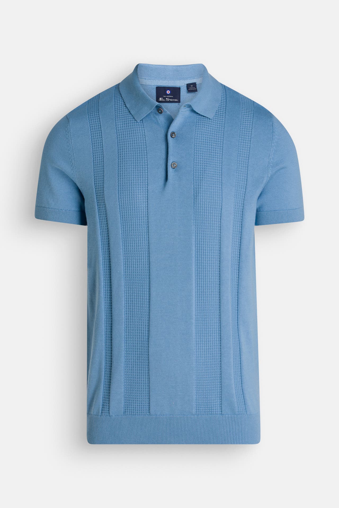 BEN SHERMAN Strick-Polo blau, Bild 1