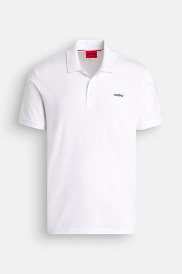 HUGO Polo-Shirt 'Donos' weiß