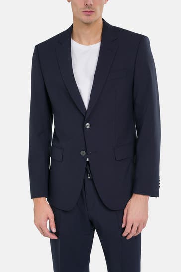 BOSS Wollmix-Sakko 'Huge' nachtblau