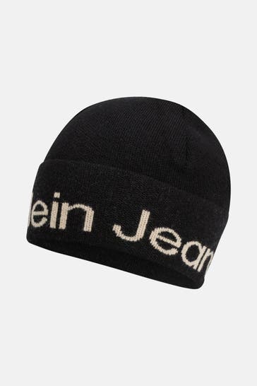 CALVIN KLEIN Wollmix-Mütze zweifarbig