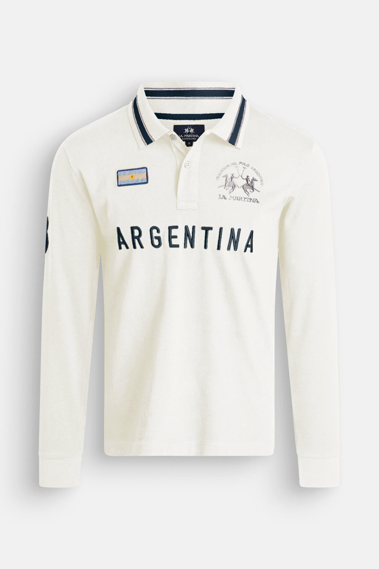 LA MARTINA Longsleeve-Polo ecru, Bild 1