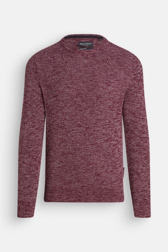 MARC O'POLO Strickpullover weinrot meliert