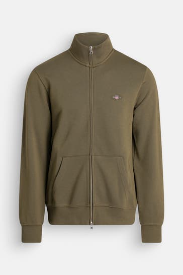 GANT Sweatjacke khaki