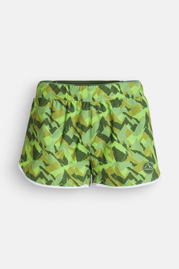 LA SPORTIVA Funktions-Shorts grün gemustert