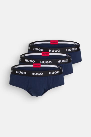 HUGO 3er-Pack Slips dunkelblau
