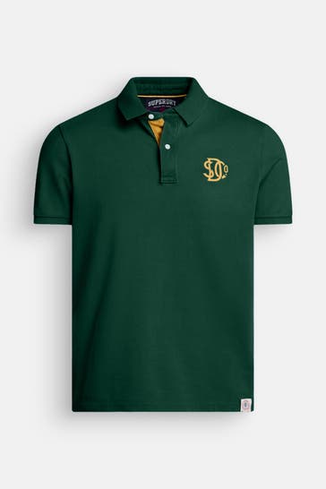 SUPERDRY Polo-Shirt dunkelgrün