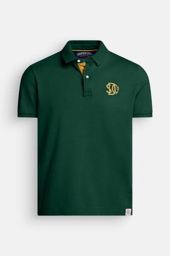 SUPERDRY Polo-Shirt dunkelgrün