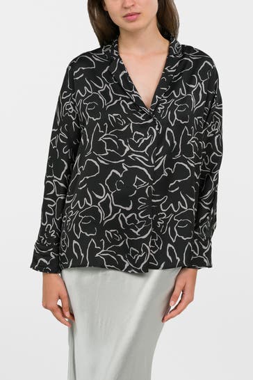 S.OLIVER BLACK LABEL Casual-Bluse gemustert