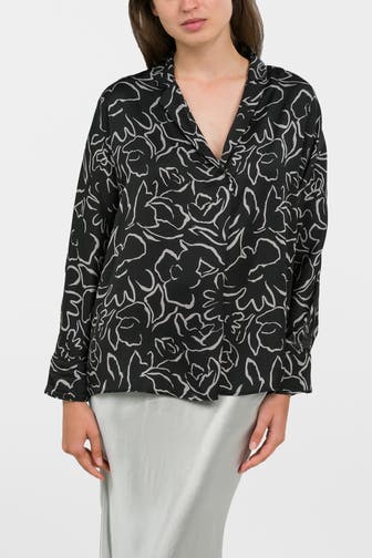 S.OLIVER BLACK LABEL Casual-Bluse gemustert