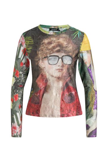 DESIGUAL Longsleeve gemustert