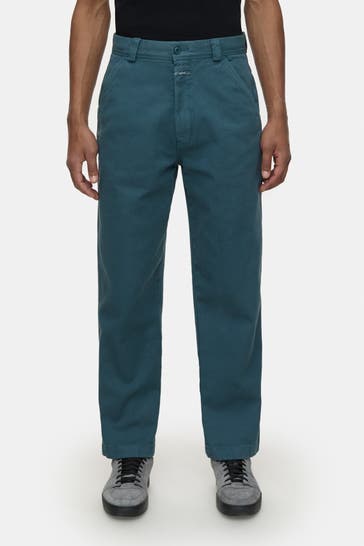 CLOSED Stoffhose petrol