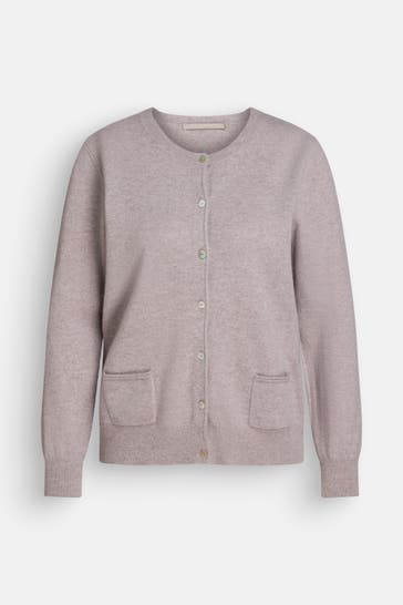 (THE MERCER) N.Y. Kaschmir-Strickjacke greige