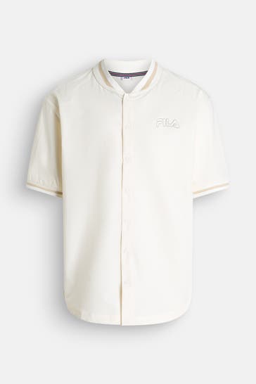FILA Kurzarmhemd creme loose fit