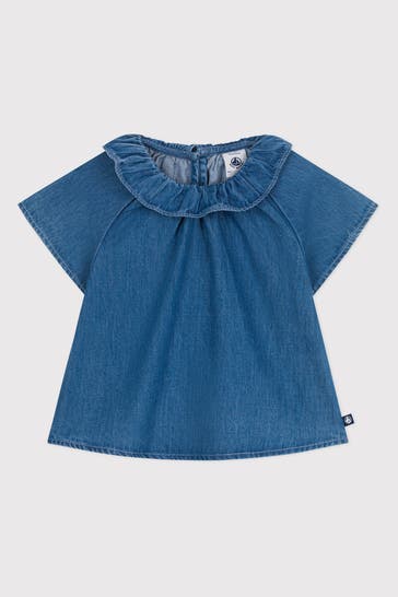 PETIT BATEAU Blusenshirt blau