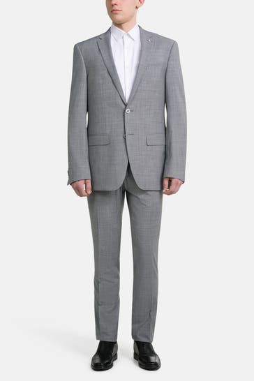 HECHTER Paris Schurwollmix-Anzug grau