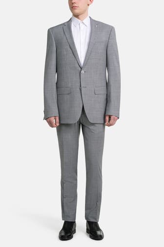 HECHTER Paris Schurwollmix-Anzug grau