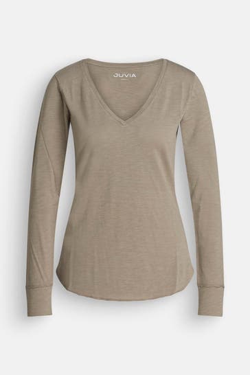 JUVIA Longsleeve graugrün