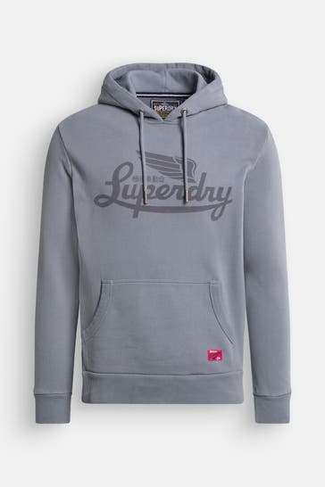 SUPERDRY Hoodie graublau