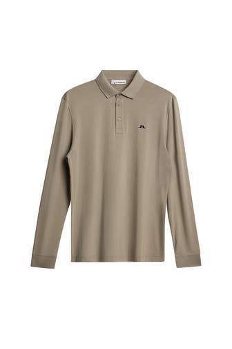J.LINDEBERG SPORTSWEAR Langarmpolo 'Florian' taupe