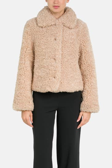 MARC O'POLO DENIM Kunstfelljacke beige
