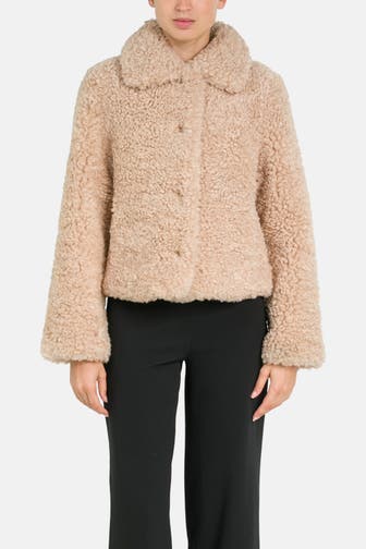 MARC O'POLO DENIM Kunstfelljacke beige