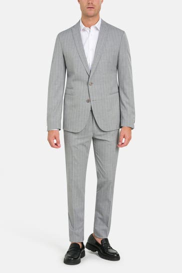 DRYKORN Anzug 'Irving' grau gestreift