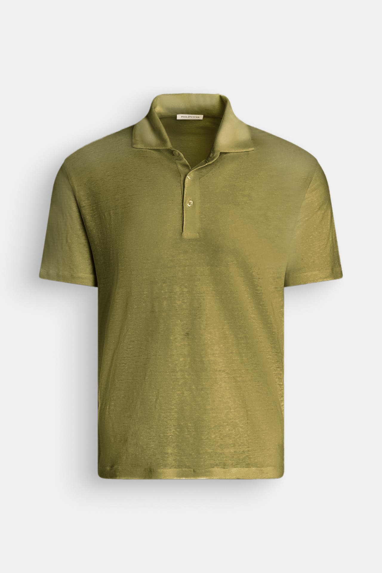 PHIL PETTER Leinen-Polo khaki, Bild 1