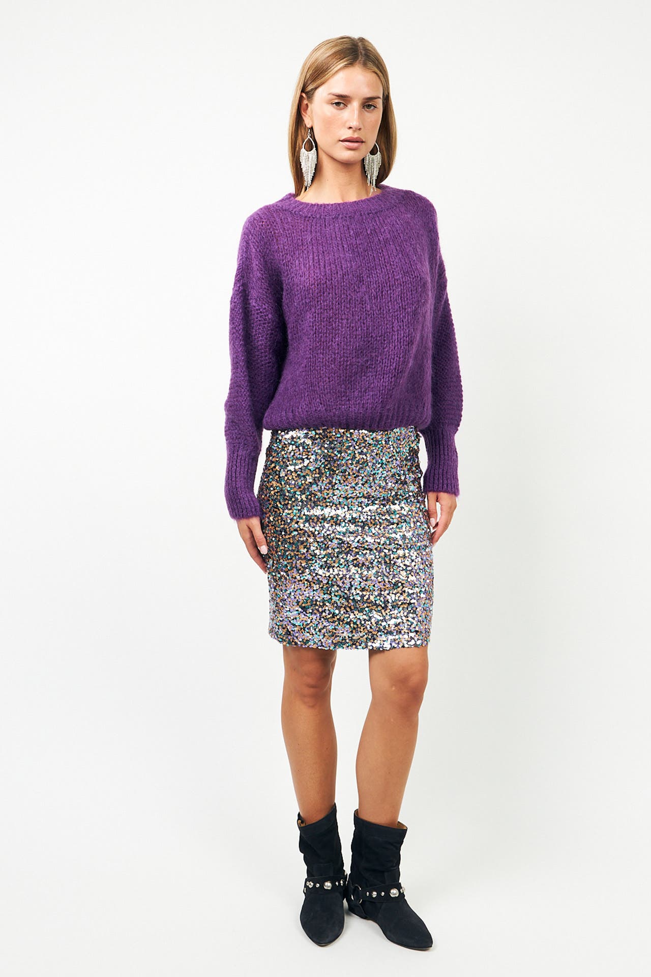 LOLLYS LAUNDRY Strickpullover 'Isolde' lila, Bild 1