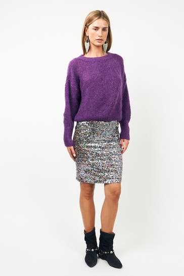 LOLLYS LAUNDRY Strickpullover 'Isolde' lila