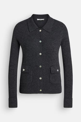 0039 ITALY Kaschmir-Cardigan 'Austin' dunkelgrau