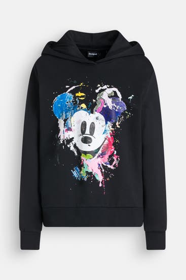 DESIGUAL - Hoodie 'Mickey' schwarz