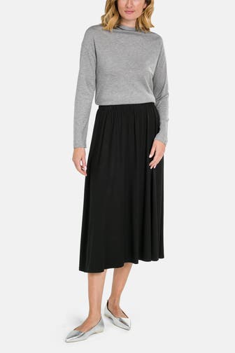 MARC O'POLO DENIM Midirock schwarz