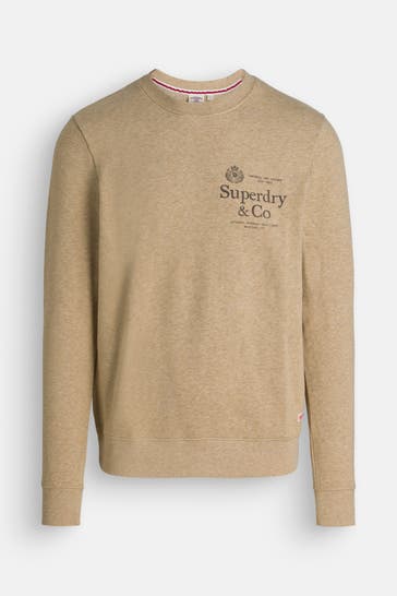 SUPERDRY Light brown sweat shirt