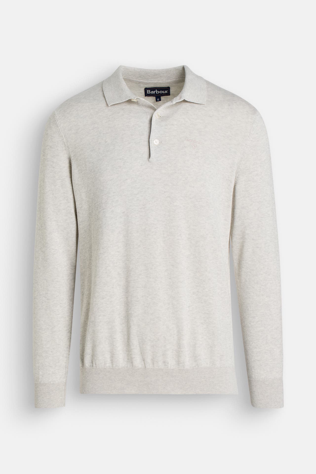 BARBOUR Strick-Polo hellgrau, Bild 1