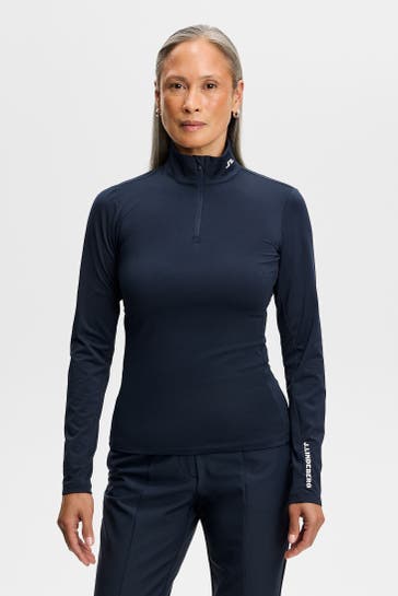 J.LINDEBERG 'Tour Tech' Half-Zip Sweater, dark blue