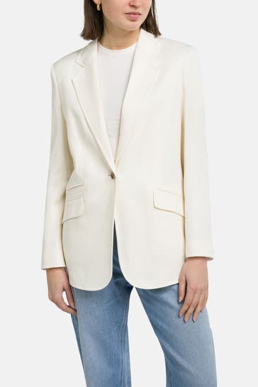 BOSS Leinenmix-Blazer 'Jopeta' offwhite