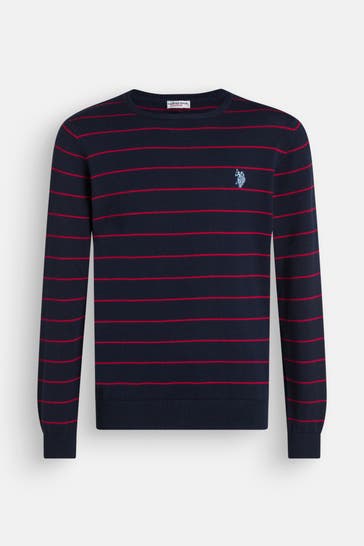 U.S. POLO ASSN. Strickpullover 'Imad' gestreift