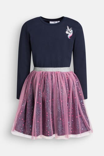 HAPPY GIRLS Kleid dunkelblau gemustert